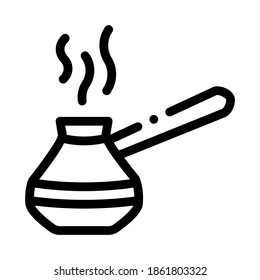 pot for boil coffee icon vector. pot for boil coffee sign. isolated contour symbol illustration