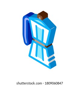 pot for boiling coffee icon vector. isometric pot for boiling coffee sign. color isolated symbol illustration