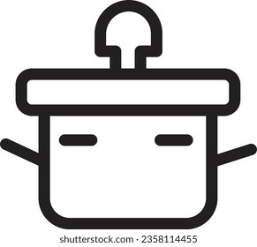 Icono de contorno de la Cocina de hervir la olla