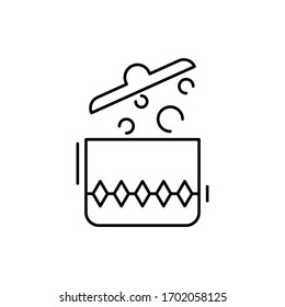 Pot, boiling, kitchen icon. Simple line, outline vector elements of kitchen object for ui and ux, website or mobile application