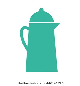 Pot for boiling water metallic icon