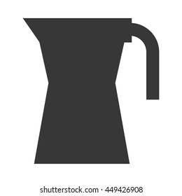 Pot for boiling water metallic icon