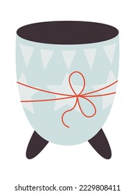 Pot for cactus flat icon Home decor Houseplant
