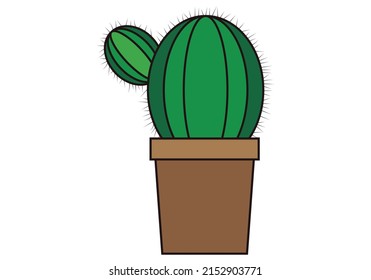 Oveja con cactus sobre fondo blanco.