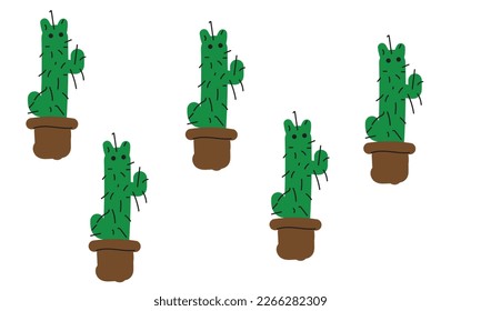 pot cactus wallpaper with a cute cactus picture with thorns and a pot
