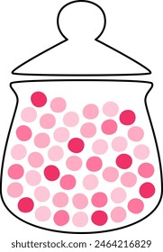 Olla con caramelos Ilustración vectorial
