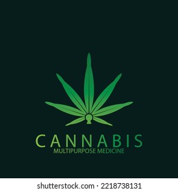 Pot Cannabis for CBD THC design logo icon vector illustration template design