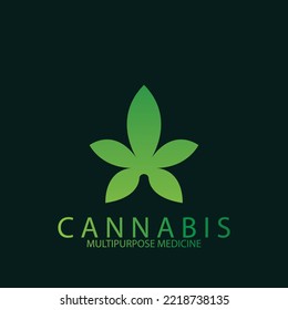 Pot Cannabis for CBD THC design logo icon vector illustration template design