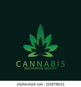 Pot Cannabis for CBD THC design logo icon vector illustration template design