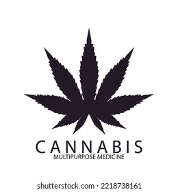 Pot Cannabis for CBD THC design logo icon vector illustration template design