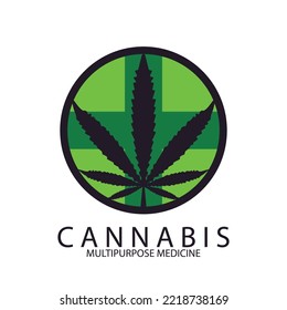 Pot Cannabis for CBD THC design logo icon vector illustration template design