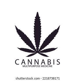 Pot Cannabis for CBD THC design logo icon vector illustration template design