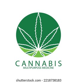 Pot Cannabis for CBD THC design logo icon vector illustration template design