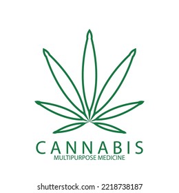 Pot Cannabis for CBD THC design logo icon vector illustration template design