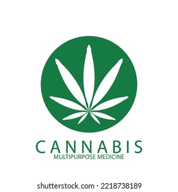 Pot Cannabis for CBD THC design logo icon vector illustration template design