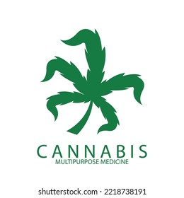 Pot Cannabis for CBD THC design logo icon vector illustration template design