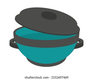 pot with cap kitchen utensil icon