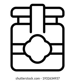 Pot caramel icon. Outline pot caramel vector icon for web design isolated on white background