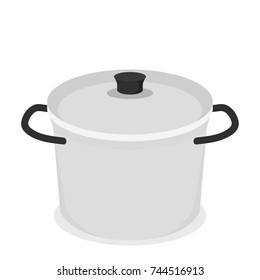 pot cartoon vector. free space for text.