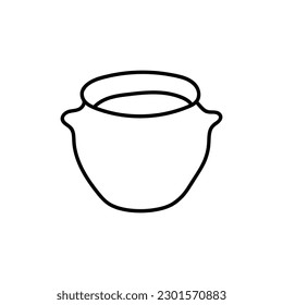 Pot Ceramic Line Simple Creative Logo