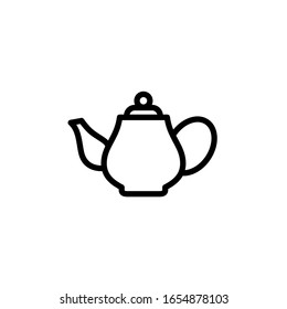 
Pot of coffe icon. Line design template. Vector illustration