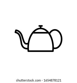 
Pot of coffe icon. Line design template. Vector illustration