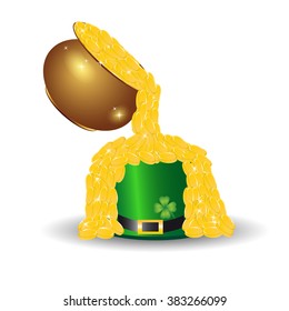 Pot coin hat Saint Patrick