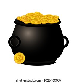 Pot with coins