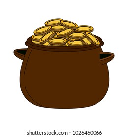 Pot with coins