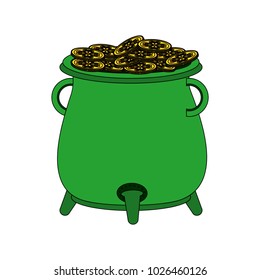 Pot with coins