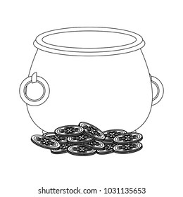 Pot with coins