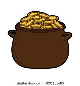 Pot with coins