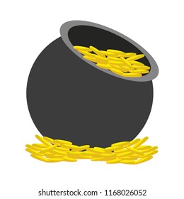 Pot with coins