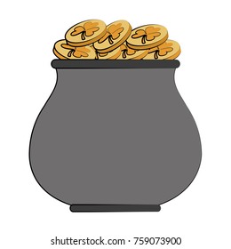 Pot with coins