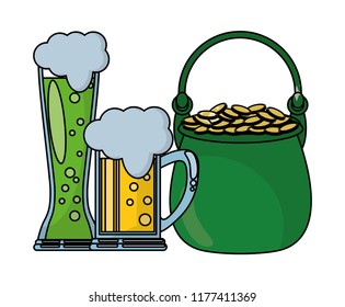 Pot coins with beers