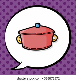 pot color doodle, speech bubble