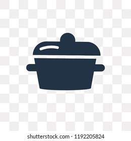 Pot With Cover vector icon isolated on transparent background, Pot With Cover transparency concept can be used web and mobile