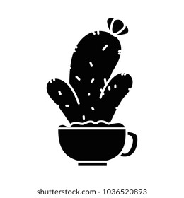 pot with desert plant