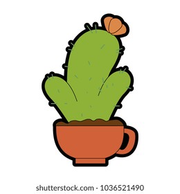 pot with desert plant
