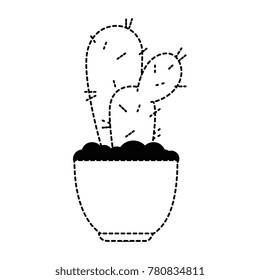 pot with desert plant