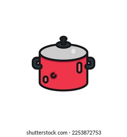 Pot füllte Umrisssymbole aus. Vektorgrafik. Einzeln Symbol geeignet für Web, Infografiken, Interface und Apps.