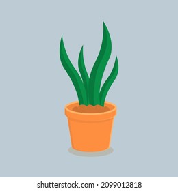 Icono plano de la olla - ilustración vectorial. planta, flor, hoja, planta de casa, jardín, maceta de flores, decoración, floridos, decorativos, íconos planos.