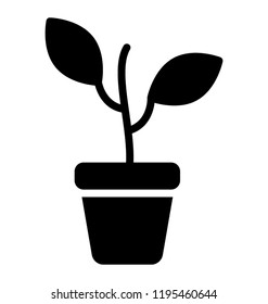 Pot with floral plant making potted plant con