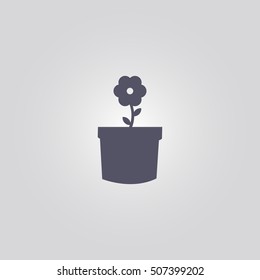 pot flower icon. icon design