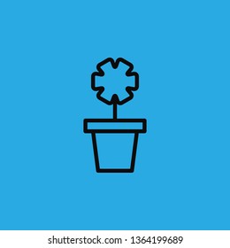 pot flower icon vector