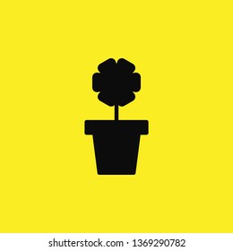 pot flower icon vector