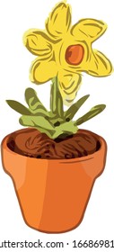 Pot Flower Narcissus 2 Reductor
