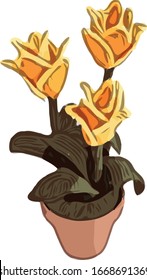Vector reductor de los tulipanes de los flancos