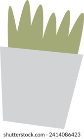 Pot Con Ilustración Del Vector De Flores