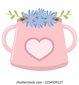 cacerolazo con icono de resorte de flores